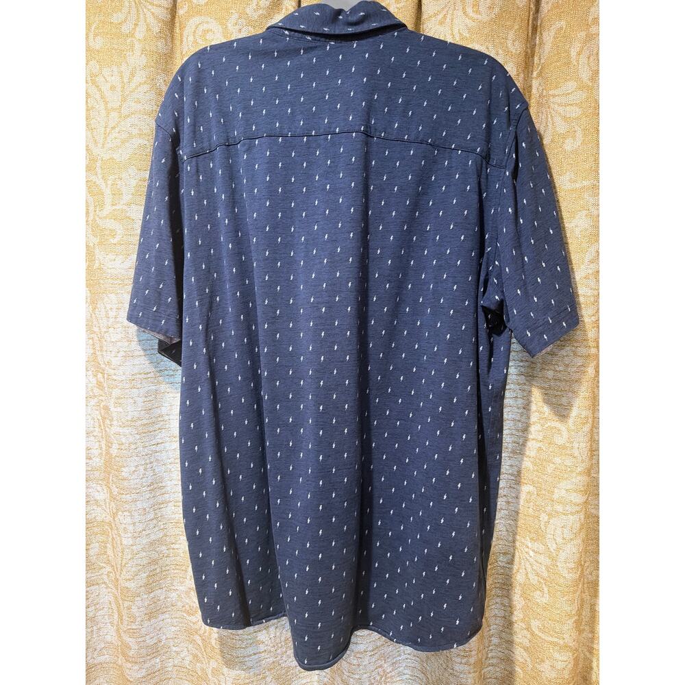 Navy ButterCloth Icy Cotton Buttondown Short Sleeve Shirt XXL Regular Fit - Picture 5 of 5